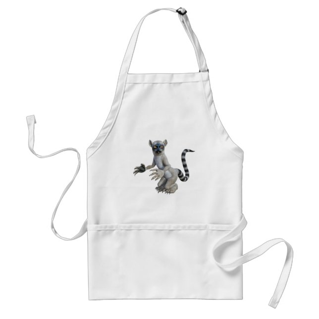 A Lemur Standing and Looking Standard Apron (Front)