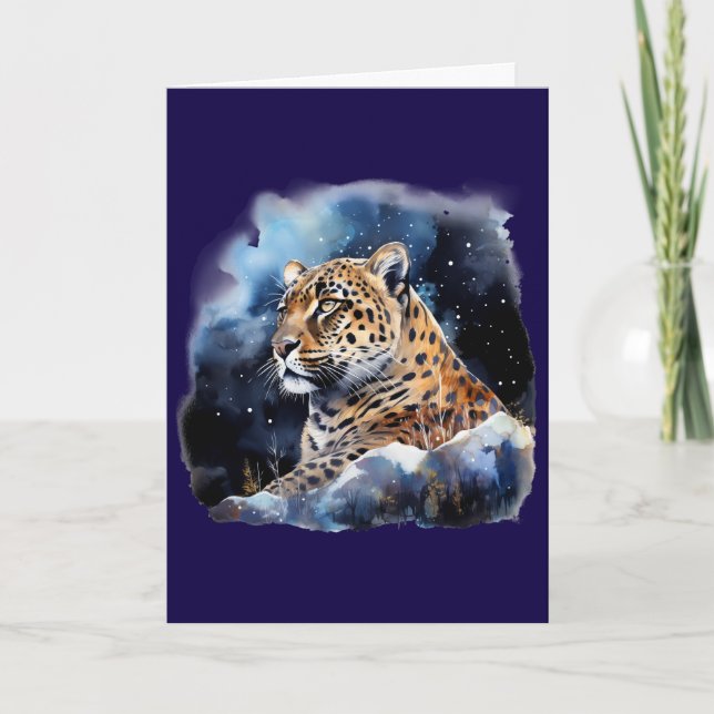 A Leopard at Night Card #1 (Front)