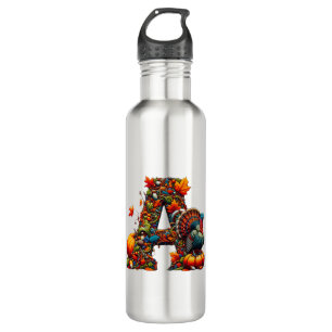 A letter A in Thanksgiving style 710 Ml Water Bottle