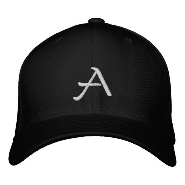 A-Letter Embroidered – Custom Initial Hat (Front)