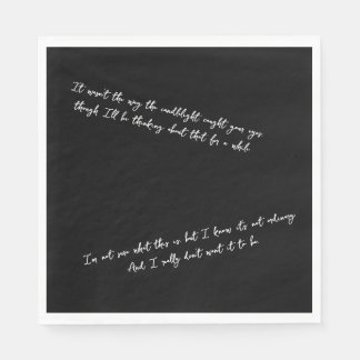 A Letter Few Days After a First Date Napkin