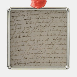 A letter from Maria Theresa to King Frederick Metal Ornament