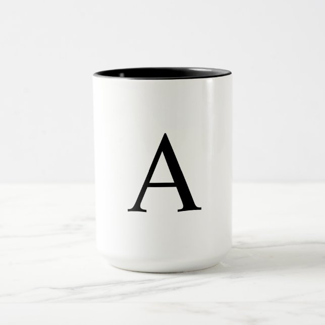 A Letter Monogram Personalised Mug (Center)