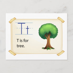 A letter T for tree Postcard