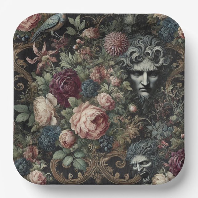 🩸 A Letter to Lunacy – Gothic Victorian  Paper Plate (Front)