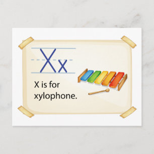 A letter X for xylophone Postcard