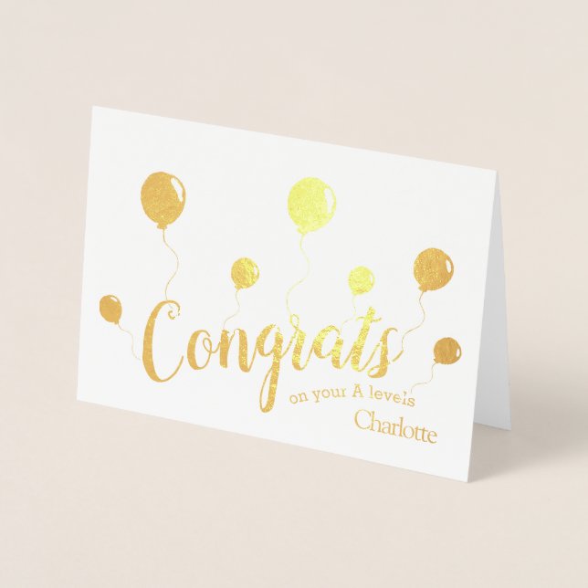 A level congratulations card (Front)