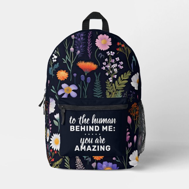À l'homme derrière moi sac à dos personnalisé - Bl (Recto)