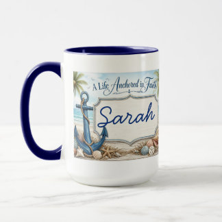 A Life Anchored In Faith Coffee Mug