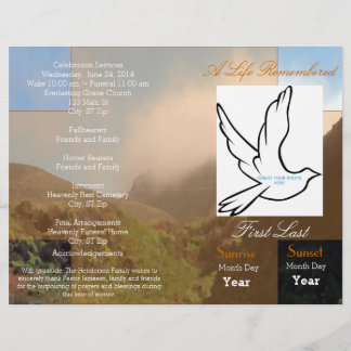A Life Remembered Funeral Program-single fold