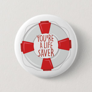 A Life Saver 2 Inch Round Button