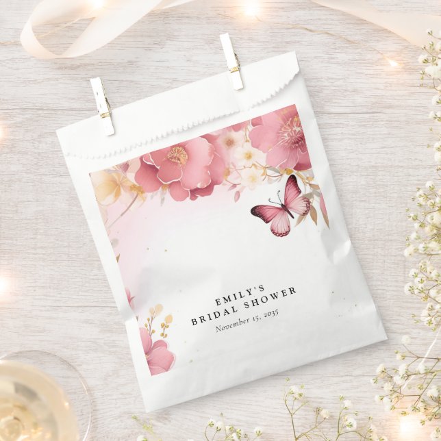 A Lifetime of Butterflies Bridal Shower Favour Bag (Clipped)