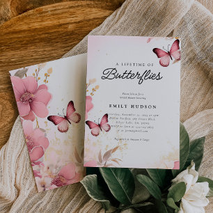 A Lifetime of Butterflies Bridal Shower Invitation