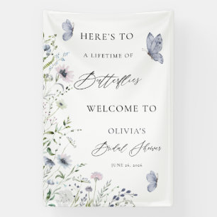 A Lifetime of Butterflies Bridal Shower Welcome Banner