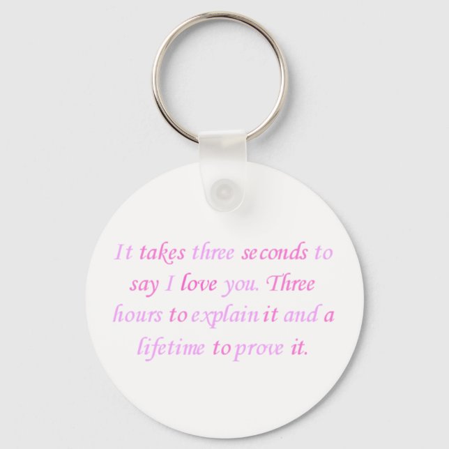 a lifetime to prove it keychain (Front)