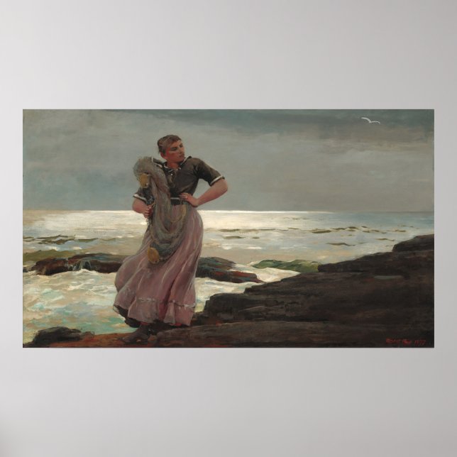 A Light on the Sea - Winslow Homer Fine Art Poster (Front)