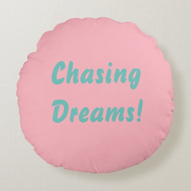 A light-pink coloured round-pillow round pillow (Front)