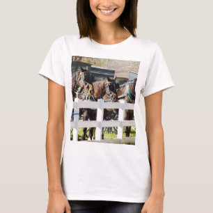A Line of Amish Horses T-Shirt