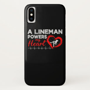 A Lineman Powers My Heart Lineman Heart Case-Mate iPhone Case