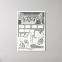 A lingerie maker's workshop and material, from the