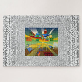 À l'intérieur de la boîte Jigsaw Puzzle