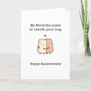 À l'intérieur de ma carte d'anniversaire Hug