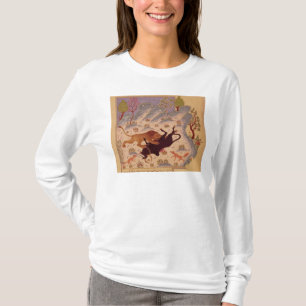 A Lion Attacking and Killing a Bull T-Shirt