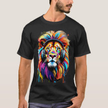 A lion in headphones