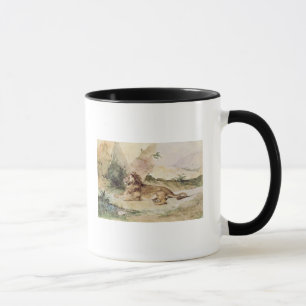 A Lion in the Desert, 1834 Mug