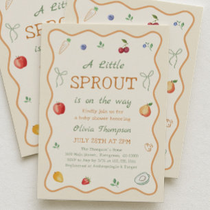 A Litte Sprout Baby Shower Invitation