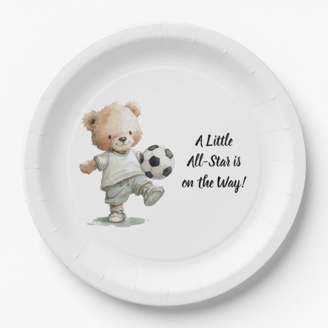 A Little All-Star Baby Shower  Paper Plate (Front)