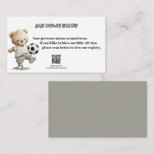 A Little All-Star Baby Shower Registry Card