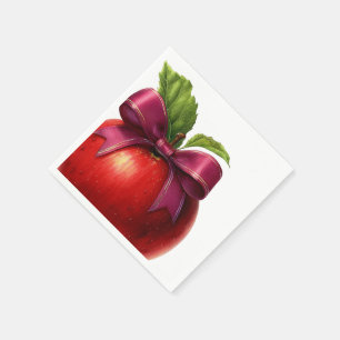 A Little Apple Is On The Way Fall Baby Shower Napkin
