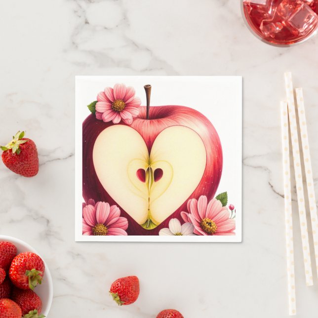 A Little Apple Is On The Way | Fall Baby Shower  Napkin (Insitu)