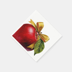 A Little Apple Is On The Way Fall Baby Shower Napkin