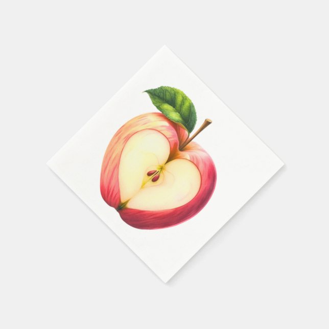 A Little Apple Is On The Way | Fall Baby Shower  Napkin (Corner)
