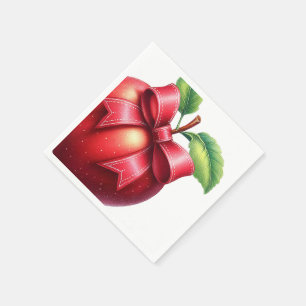 A Little Apple Is On The Way Fall Baby Shower Napkin