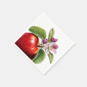 A Little Apple Is On The Way Fall Baby Shower Napkin