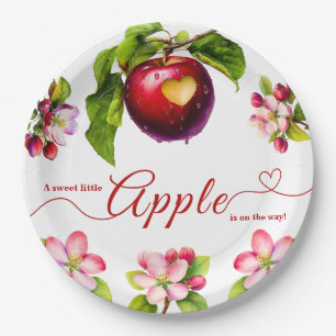 A Little Apple Is On The Way   Fall Baby Shower  Paper Plate