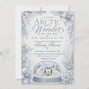 A Little Arctic Wonder Winter Baby Shower Invitation