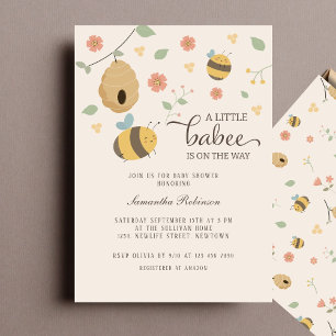 A little babee is on the way, bee baby shower invitation