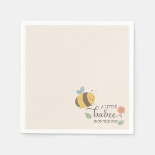 A little babee is on the way, bee baby shower  napkin
