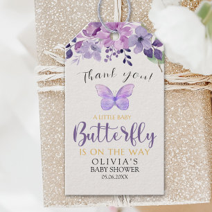 A Little Baby Butterfly is on The Way Baby shower Gift Tags