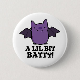 A Little Batty Cute Baby Bat Pun 2 Inch Round Button