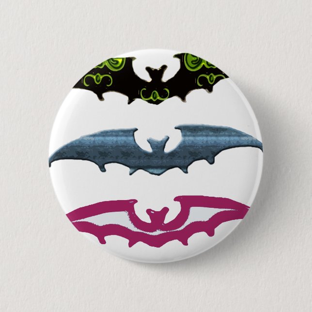 A Little Batty Cute Halloween Bat 2 Inch Round Button (Front)