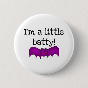 A Little Batty Halloween T-shirts and Gifts 2 Inch Round Button