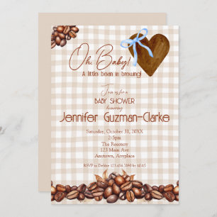 A Little Bean is Brewing Baby Shower Invitation