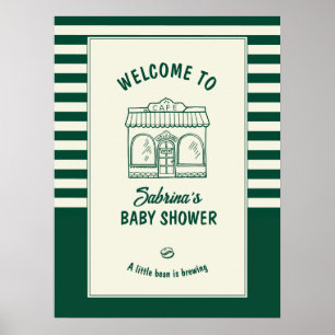 A Little Bean Is Brewing Baby Shower Poster