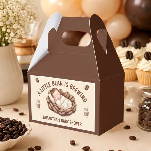 A Little Bean Is Brewing Coffee Baby Shower Favor Box