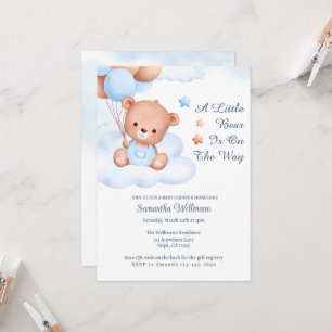 A Little Bear Is on the Way Customizable QR code Invitation